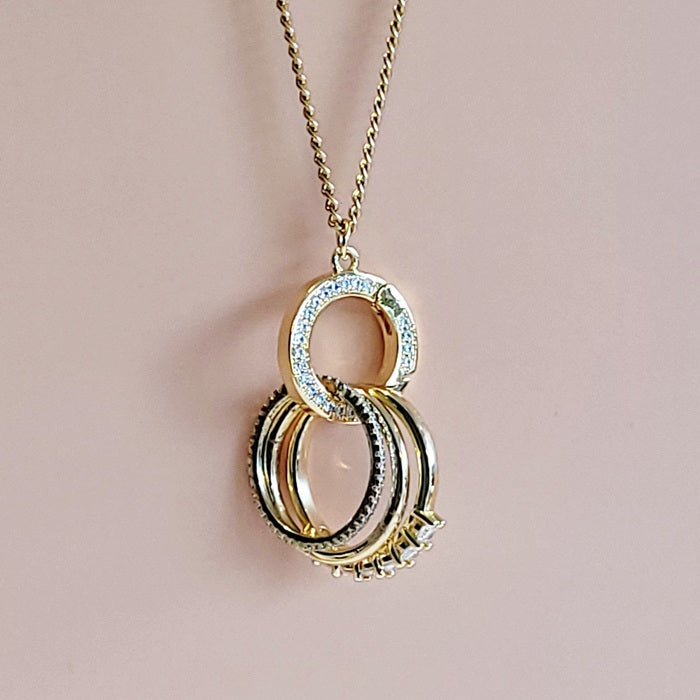 Collier Porte-Bague Oria - plaqué or