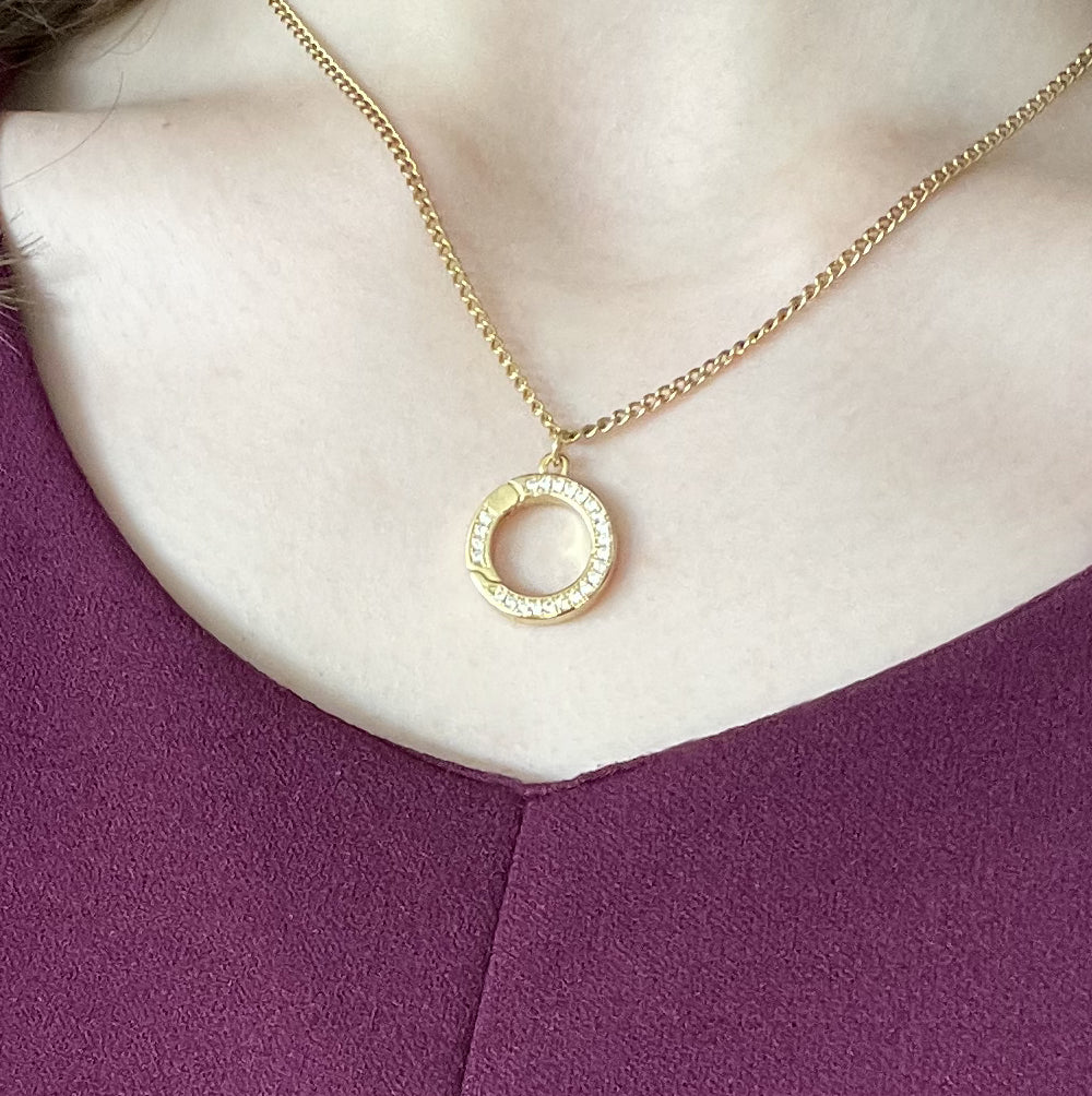 Collier Porte-Bague Oria - plaqué or